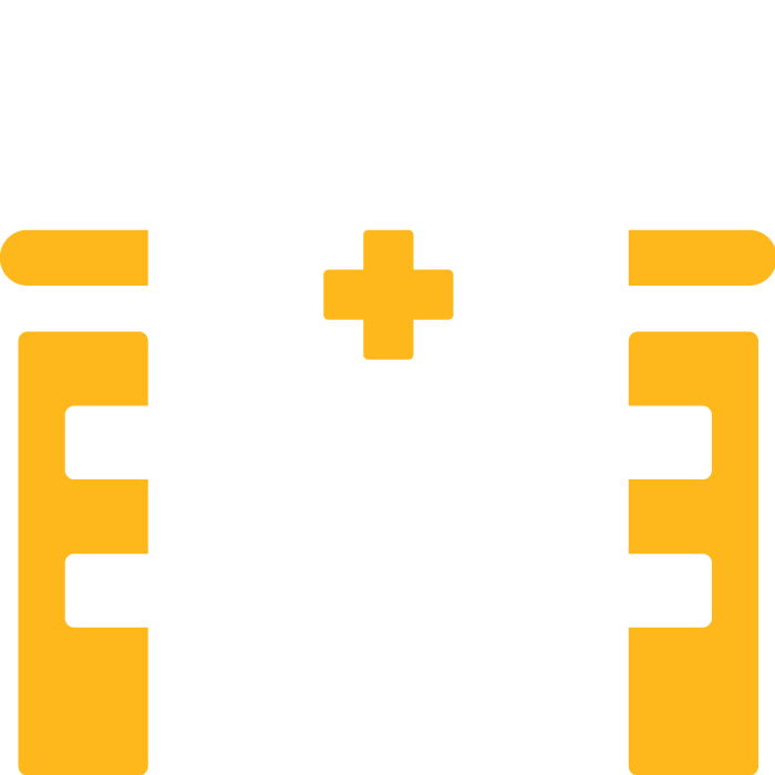 icon of a hospital representing clinical placement support services for the online nursing programs at Baylor University Online