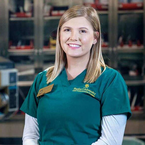 student representing the online nursing programs at Baylor University online