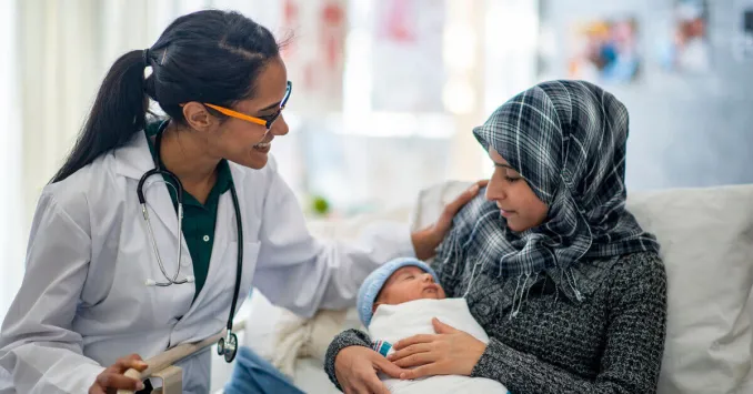 NNP with a mother and baby