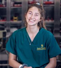 student representing the online nursing programs at Baylor University online